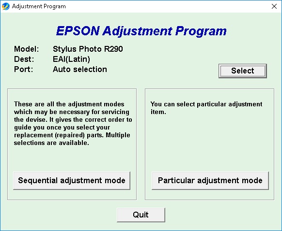 Adjustment Program Epson R290, RX610 - Adjustment Program Epson.